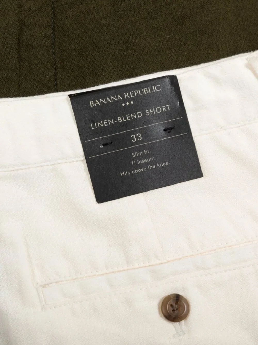 NWT LOT 4 Banana Republic Men's Size 33 Linen-Blend Slim Fit Shorts 7